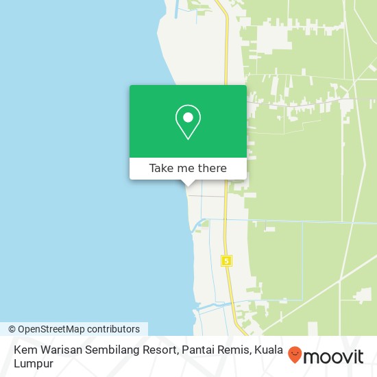 Kem Warisan Sembilang Resort, Pantai Remis map