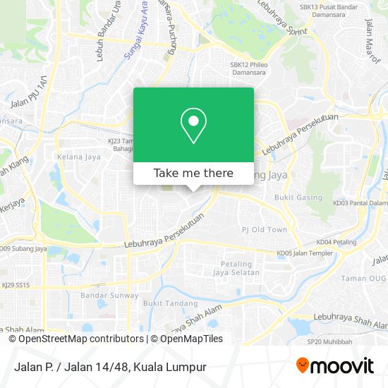 Jalan P. / Jalan 14/48 map