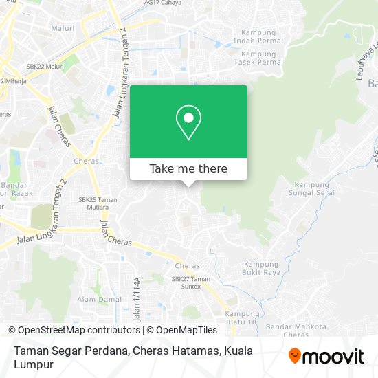 Peta Taman Segar Perdana, Cheras Hatamas