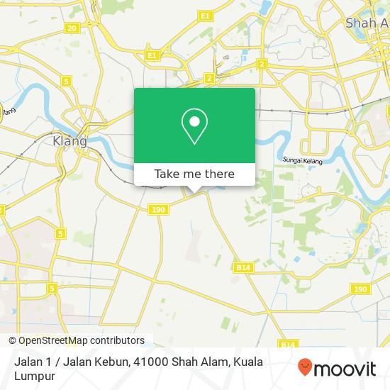 Peta Jalan 1 / Jalan Kebun, 41000 Shah Alam