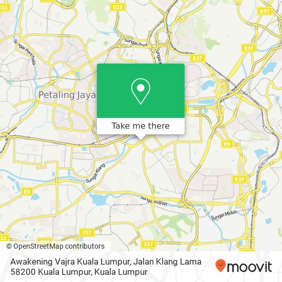 Awakening Vajra Kuala Lumpur, Jalan Klang Lama 58200 Kuala Lumpur map