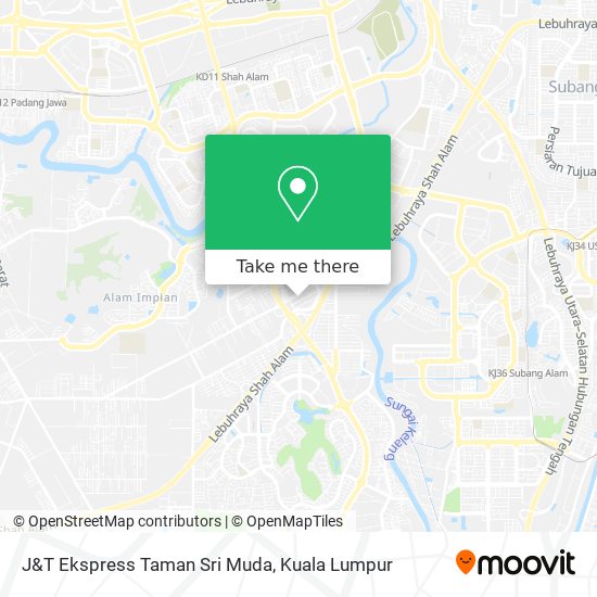 J&T Ekspress Taman Sri Muda map