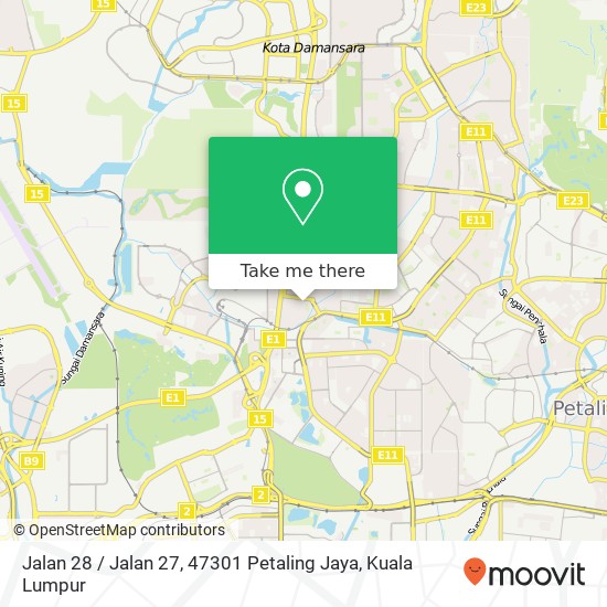 Peta Jalan 28 / Jalan 27, 47301 Petaling Jaya