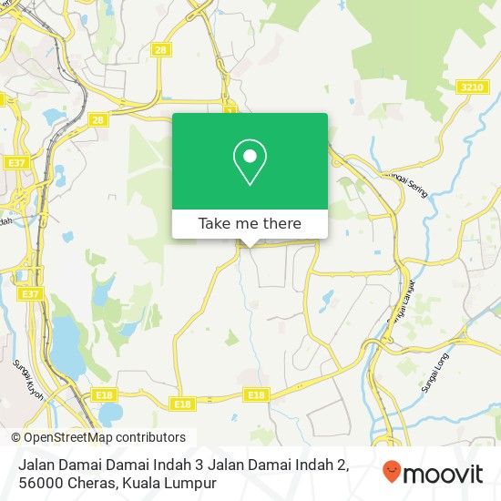 Peta Jalan Damai Damai Indah 3 Jalan Damai Indah 2, 56000 Cheras