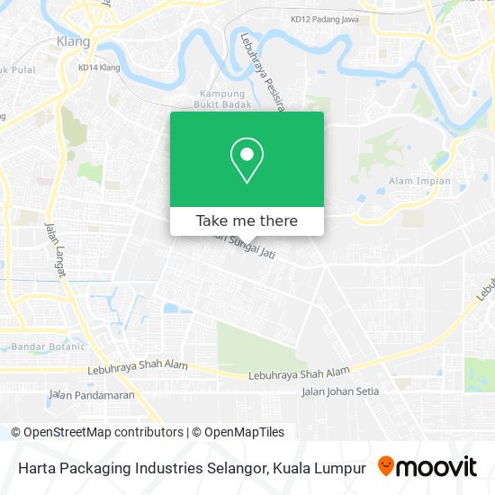 Peta Harta Packaging Industries Selangor