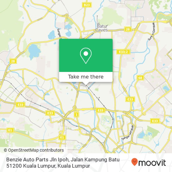 Benzie Auto Parts Jln Ipoh, Jalan Kampung Batu 51200 Kuala Lumpur map