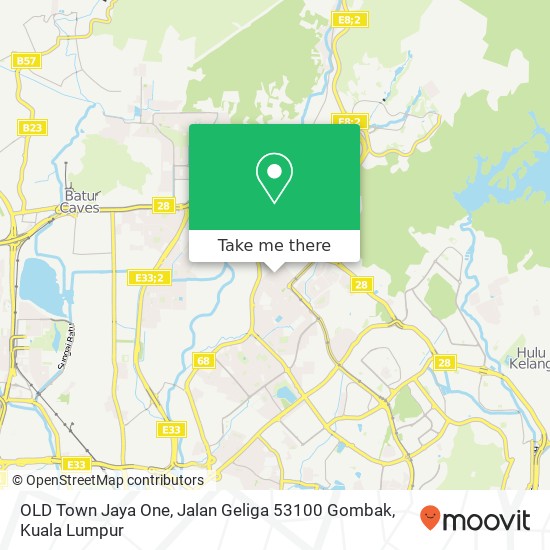 OLD Town Jaya One, Jalan Geliga 53100 Gombak map