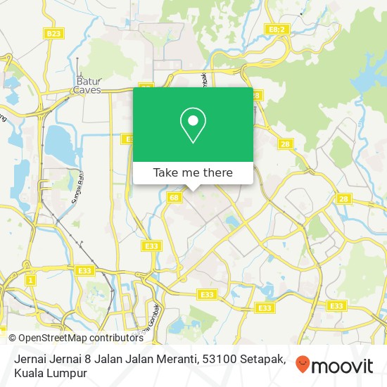 Peta Jernai Jernai 8 Jalan Jalan Meranti, 53100 Setapak