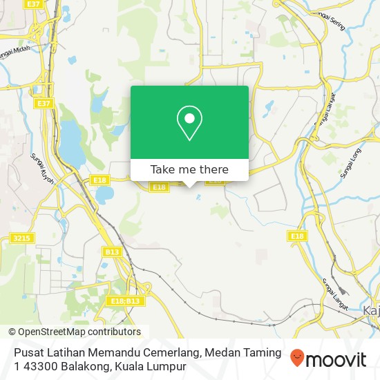 Pusat Latihan Memandu Cemerlang, Medan Taming 1 43300 Balakong map