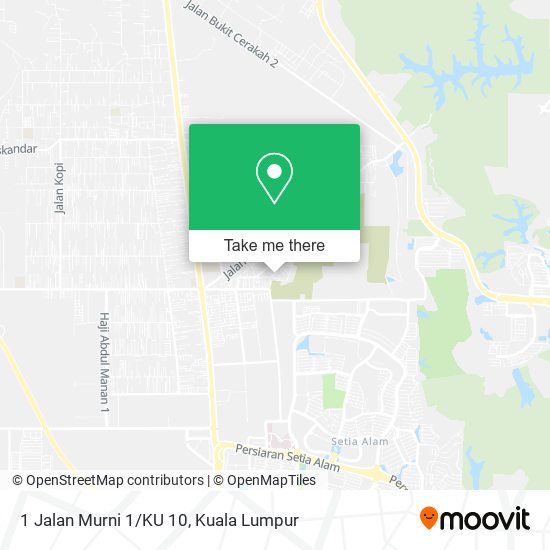 Peta 1 Jalan Murni 1 / KU 10, 41050 Kapar