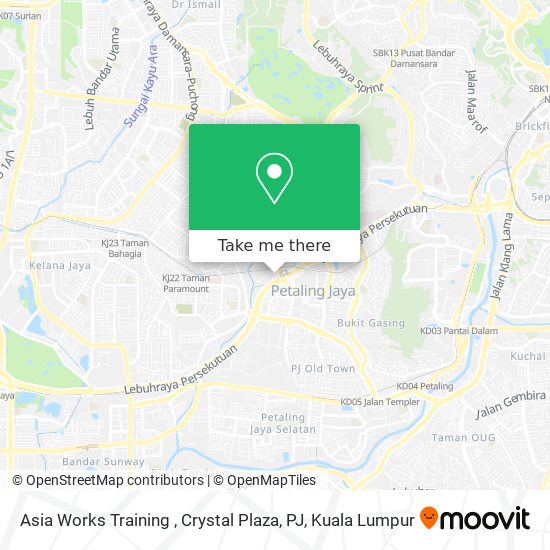 Asia Works Training , Crystal Plaza, PJ map