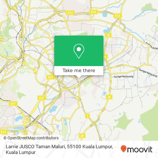 Larrie JUSCO Taman Maluri, 55100 Kuala Lumpur map