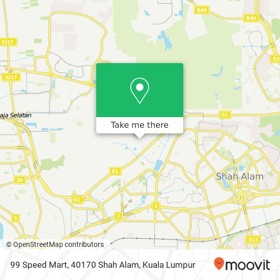 99 Speed Mart, 40170 Shah Alam map