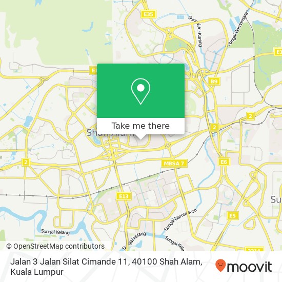 Jalan 3 Jalan Silat Cimande 11, 40100 Shah Alam map