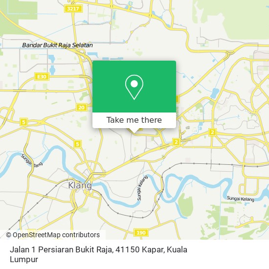 Jalan 1 Persiaran Bukit Raja, 41150 Kapar map