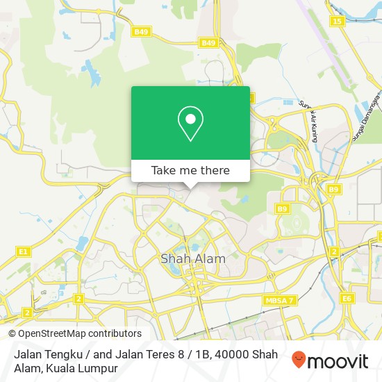 Jalan Tengku / and Jalan Teres 8 / 1B, 40000 Shah Alam map