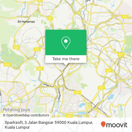 Peta Sparksoft, 3 Jalan Bangsar 59000 Kuala Lumpur