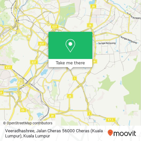 Veeradhashree, Jalan Cheras 56000 Cheras (Kuala Lumpur) map