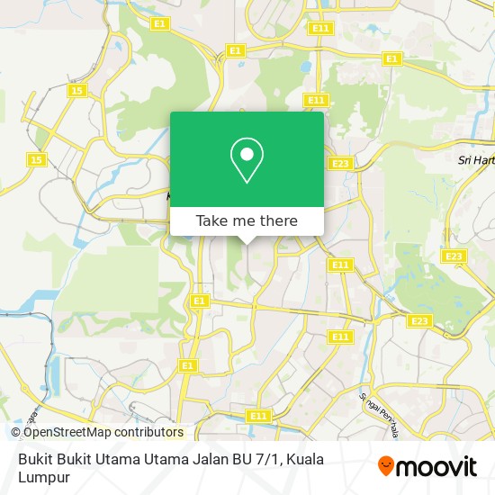 Bukit Bukit Utama Utama Jalan BU 7 / 1 map