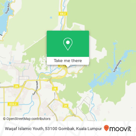 Peta Waqaf Islamic Youth, 53100 Gombak