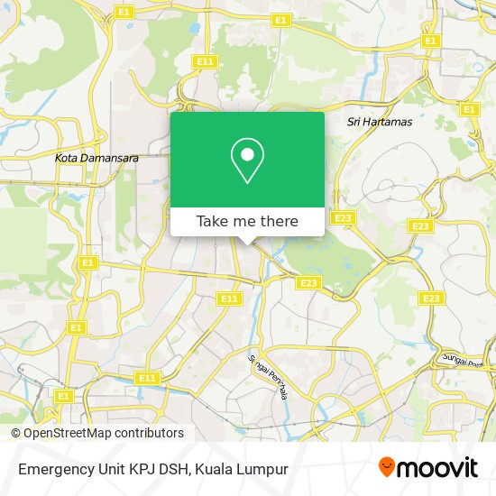 Emergency Unit KPJ DSH map