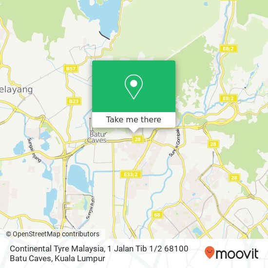 Continental Tyre Malaysia, 1 Jalan Tib 1 / 2 68100 Batu Caves map