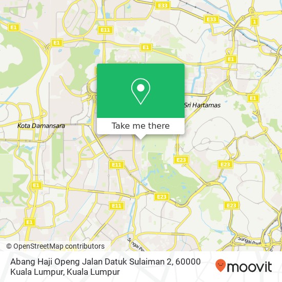 Peta Abang Haji Openg Jalan Datuk Sulaiman 2, 60000 Kuala Lumpur