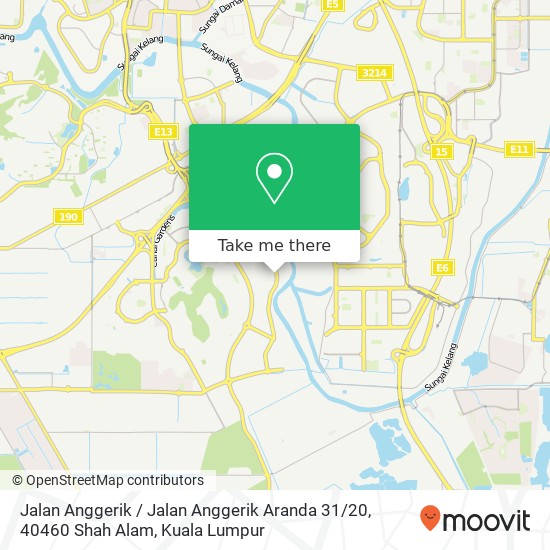 Peta Jalan Anggerik / Jalan Anggerik Aranda 31 / 20, 40460 Shah Alam