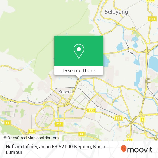 Hafizah.Infinity, Jalan 53 52100 Kepong map