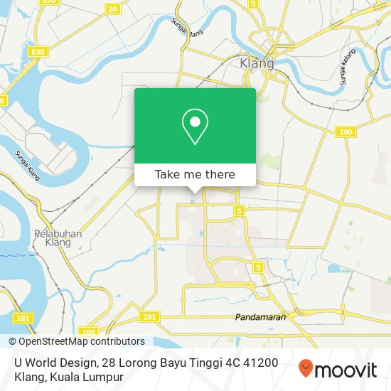Peta U World Design, 28 Lorong Bayu Tinggi 4C 41200 Klang