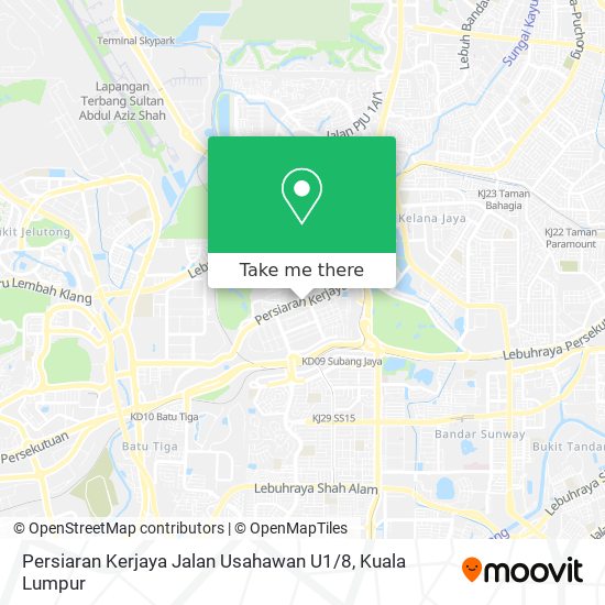 Persiaran Kerjaya Jalan Usahawan U1 / 8 map