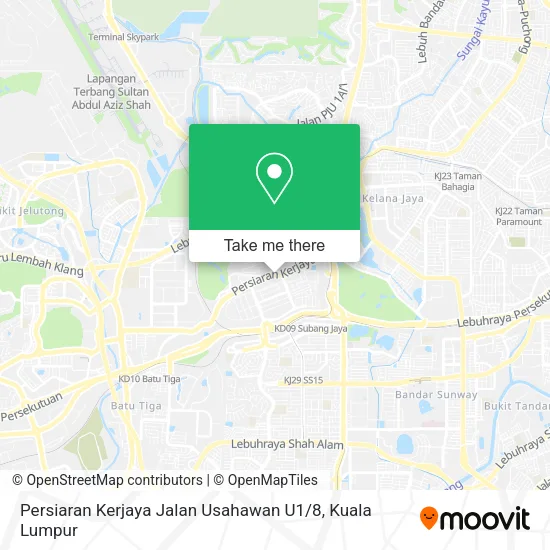 Peta Persiaran Kerjaya Jalan Usahawan U1 / 8