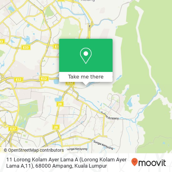 11 Lorong Kolam Ayer Lama A (Lorong Kolam Ayer Lama A,11), 68000 Ampang map