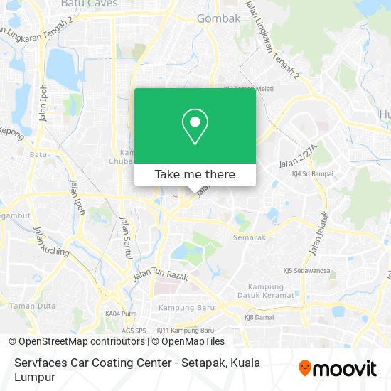 Peta Servfaces Car Coating Center - Setapak