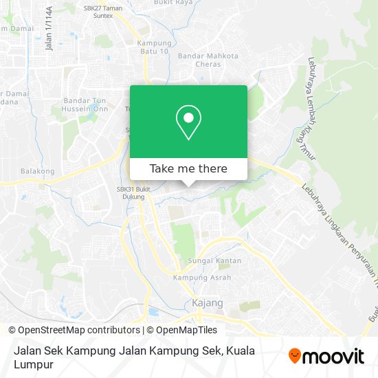 Jalan Sek Kampung Jalan Kampung Sek map