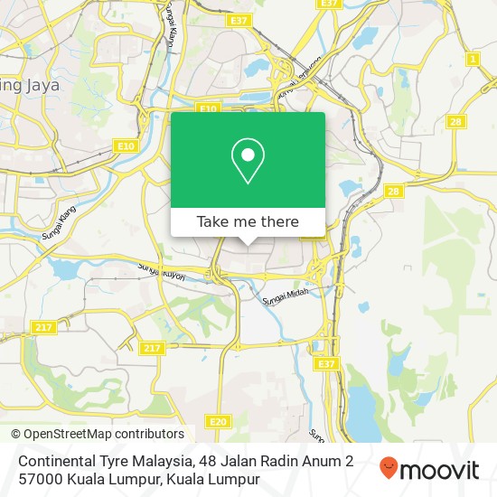 Continental Tyre Malaysia, 48 Jalan Radin Anum 2 57000 Kuala Lumpur map