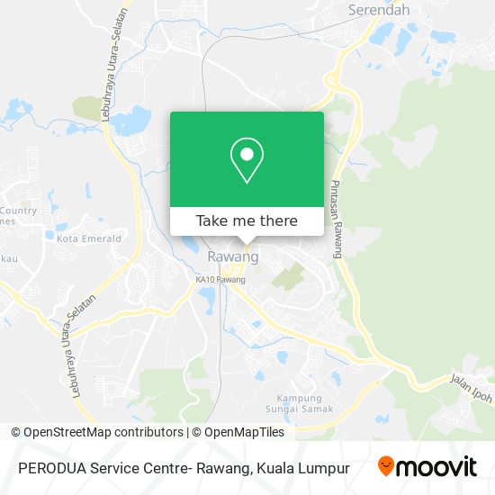Peta PERODUA Service Centre- Rawang