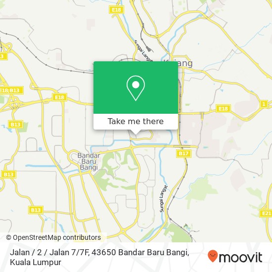 Peta Jalan / 2 / Jalan 7 / 7F, 43650 Bandar Baru Bangi