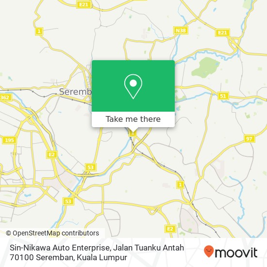 Sin-Nikawa Auto Enterprise, Jalan Tuanku Antah 70100 Seremban map