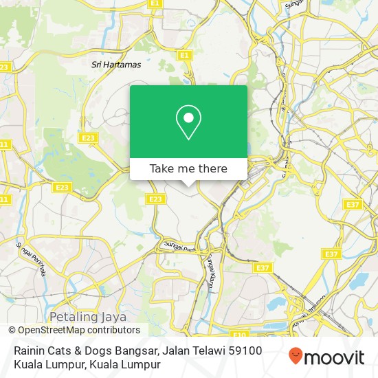 Rainin Cats & Dogs Bangsar, Jalan Telawi 59100 Kuala Lumpur map