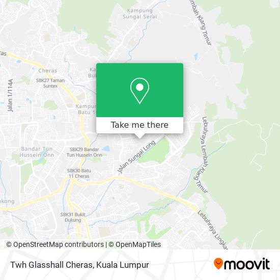 Twh Glasshall Cheras map