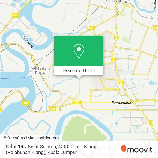 Peta Selat 14 / Selat Selatan, 42000 Port Klang (Pelabuhan Klang)