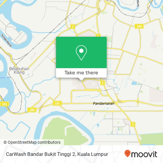 CarWash Bandar Bukit Tinggi 2 map