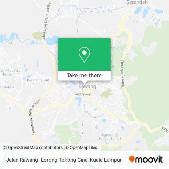 Jalan Rawang- Lorong Tokong Cina map