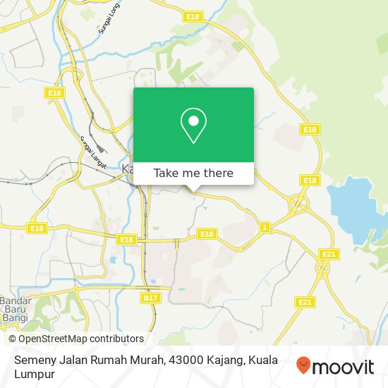 Peta Semeny Jalan Rumah Murah, 43000 Kajang