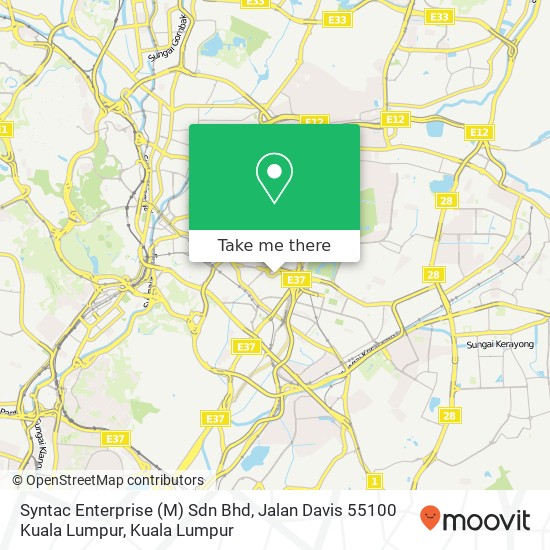 Syntac Enterprise (M) Sdn Bhd, Jalan Davis 55100 Kuala Lumpur map