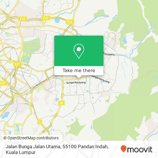 Jalan Bunga Jalan Utama, 55100 Pandan Indah map