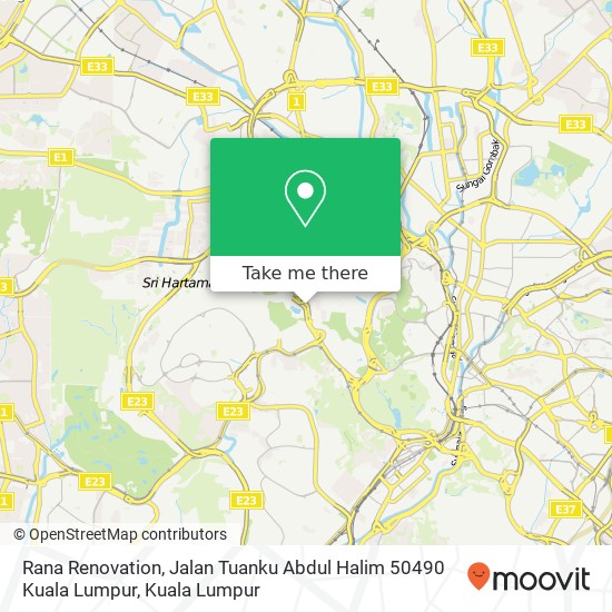 Peta Rana Renovation, Jalan Tuanku Abdul Halim 50490 Kuala Lumpur