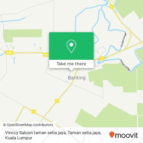 Vinccy Saloon taman setia jaya, Taman setia jaya map