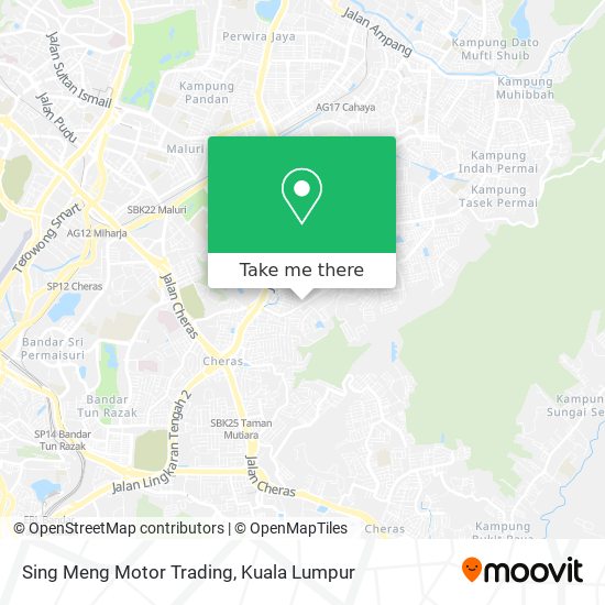 Peta Sing Meng Motor Trading